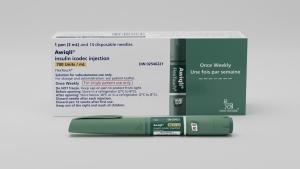 Insulin icodec, which will be sold under the brand name Awiqli, is shown in this handout photo. Many people with diabetes in Canada will soon be able to take insulin once a week instead of daily, drug manufacturer Novo Nordisk announced on Monday. THE CANADIAN PRESS/HO-Novo Nordisk Canada
