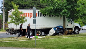 One person was critically injured in a June 17 collision in Thornhill. (David Ritchie/CTV News Toronto)