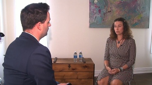 Alisa Pogorelovsky, wife of North York gunman Alan Kats, speaks with CTV Nes Toronto's Mike Wlker.