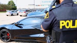A Corvette recovered by police as part of 'Project Titanium' is pictured. (Handout / OPP)