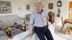William Ubbens, 93, is photographed in his Brampton apartment on Tuesday, June 25, 2024. THE CANADIAN PRESS/Cole Burston