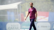 England manager Gareth Southgate during a training session at the Spa & Golf Resort Weimarer Land in Blankenhain, Germany, Saturday June 29, 2024