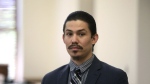 Anthony Martinez watches as the jury members leave the courtroom on Thursday, May 23, 2024, in Flagstaff, Ariz., after the jury found Martinez guilty of all charges including first-degree murder in the 2020 starvation death of his six-year-old son. (Jake Bacon/Arizona Daily Sun via AP, File)