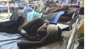 Injured victims of a suicide bomb attack receive treatment at a hospital in Maiduguri, Nigeria, Sunday, June 30, 2024.  (AP Photo/Joshua Omiri)