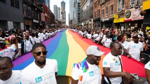 People march in the Toronto Pride Parade, on Sunday, June 30, 2024. THE CANADIAN PRESS/Arlyn McAdorey