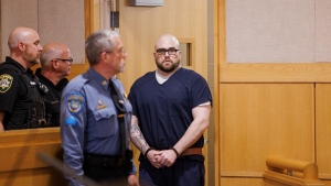 Joseph Eaton walks into a courtroom at West Bath District Court for his arraignment, July 28, 2023, in West Bath, Maine. (Brianna Soukup/Portland Press Herald via AP, Pool, File)