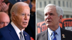 Democratic Rep. Lloyd Doggett on July 2 became the first sitting Democratic lawmaker to call on U.S. President Joe Biden to withdraw from the presidential race. (Alex Wong / Getty Images via CNN Newsource)