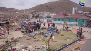 Widespread damage caused by Hurricane Beryl on Union Island in St. Vincent and the Grenadines is seen in this image taken from video on July 2, 2024. 
