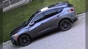 Police are searching for a dark grey Acura RDX (Type S) with dark, tinted windows after shots were fired at a home in Markham on July 1. (YRP photo)