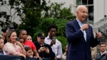 President Joe Biden speaks during a Fourth of July barbecue for active-duty U.S. military members and their families at the White House on July 4. (Elizabeth Frantz/Reuters via CNN Newsource)
