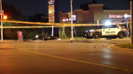 Police on scene of a deadly motorcycle crash on July 7, 2024. (Jacob Estrin / CP24)