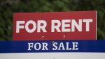 A realtor's sign advertising a house as for sale or for rent is shown in Ottawa on June 9, 2023. THE CANADIAN PRESS/Adrian Wyld