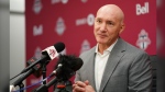 Toronto FC President Bill Manning speaks to the media during a press conference in Toronto on Tuesday, June 27, 2023. THE CANADIAN PRESS/Arlyn McAdorey
