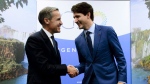 Prime Minister Justin Trudeau meets with former Bank of Canada governor Mark Carney at the G20 Summit in Buenos Aires, Argentina on Friday, Nov. 30, 2018. THE CANADIAN PRESS/Sean Kilpatrick