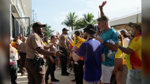 fans outside stadium Copa America final