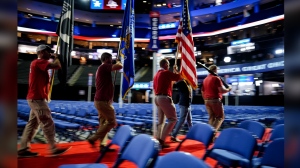 colour guard rehearsal 2024 Repub Conv