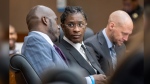 FILE - Young Thug, whose real name is Jeffery Williams, is seen at a hearing, Dec. 22, 2022, in Atlanta. On Monday, July 15, 2024, the judge who has been overseeing the long-running racketeering and gang prosecution against Young Thug and others in Atlanta was removed from the case after two defendants filed motions seeking his recusal citing a meeting the judge held with prosecutors and a state witness. (Arvin Temkar/Atlanta Journal-Constitution via AP, File)