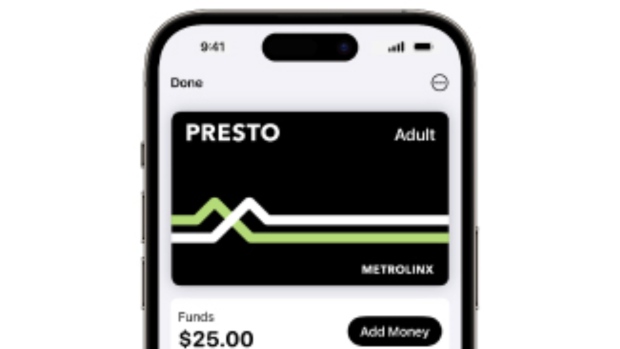 Presto Card in Apple Wallet