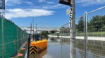 Lake Shore Boulevard West was flooded following heavy rain in Toronto on Tuesday, July 16, 2024. THE CANADIAN PRESS/Jordan Omstead