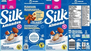Silk brand almond milk product labels are shown in a government of Canada handout photo. It is one of several plant-based milk products that have been recalled nationally. THE CANADIAN PRESS/HO-Government of Canada **MANDATORY CREDIT**