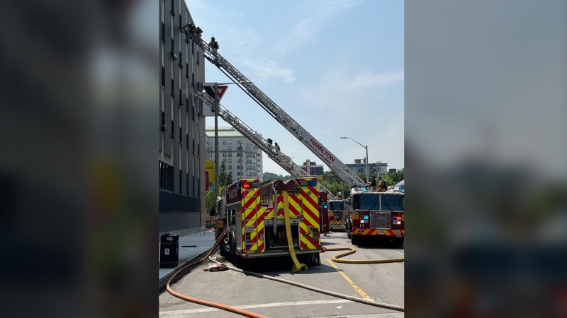 A four-alarm broke out at the Hamilton Downtown Family YMCA on July 22, sending 11 people to the hospital and displacing 173 others. (HFD photo)