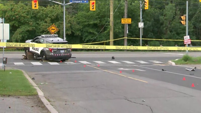 The SIU has been called in to investigate a crash in the area of Jane and Sheppard in North York between a police cruiser and ATV, July 23rd, 2024 (CP24.com)