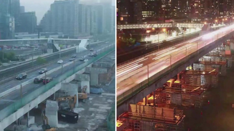 Gardiner Expressway Time-lapse over a couple of months, July 24th,2024 (CP24.com)