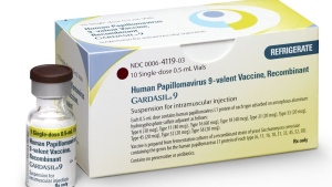 This undated image provided by Merck in October 2018 shows a vial and packaging for the Gardasil 9 vaccine. THE CANADIAN PRESS/AP-Merck via AP