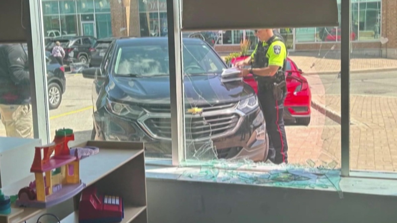 Ontario's environment minister crashed her car into a daycare last week, July 25th, 2024 (CP24.com)