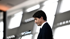 Prime Minister Justin Trudeau delivers remarks in Ottawa, on Thursday, July 18, 2024. (Justin Tang / The Canadian Press)