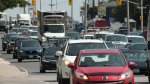 Large swathes of traffic moving slowly in Ottawa on July 26, 2024 (Sam Houpt/CTV News)