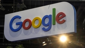 The Google logo is photographed at the Vivatech show in Paris, June 15, 2023. Google says it will pass on the cost of the Liberal government's digital services tax to advertisers. THE CANADIAN PRESS/AP, Michel Euler