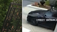 Video surveillance footage captured suspects stealing a Bentley from a home in the city's Bridle Path neighbourhood. 