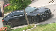 Police say the sedan in the photo was seen leaving a Markham neighbourhood after a fatal shooting on Aug. 1, 2024. (York Regional Police)