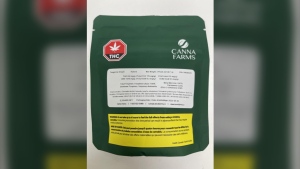 Canna Farms Ltd. Tangerine Dream has been recalled for having an incorrect THC and CBD value labelled on its package. (Health Canada) 