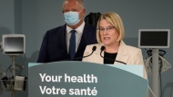 Ontario Health Minister Sylvia Jones makes an announcement on health care with Premier Doug Ford in the province in Toronto, Monday, Jan. 16, 2023. (The Canadian Press/Frank Gunn)
Frank Gunn