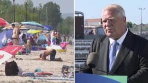 Premier Doug Ford responds to reports that people have been defecating in the sand at Wasaga Beach. August 7, 2024