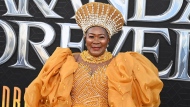 Connie Chiume seen at the world premiere of Marvel Studios' "Black Panther: Wakanda Forever" in Los Angeles in 2022, has died. (Mandatory Credit: Gilbert Flores/Variety/Getty Images via CNN Newsource)