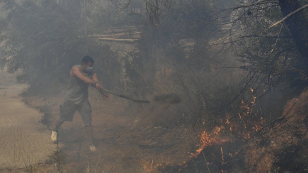 Athens wildfire