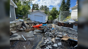 Damage from tropical storm Debby