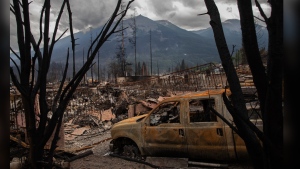 Jasper, Alta. fire damage