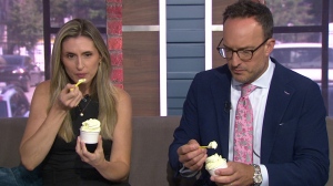 Nick and Courtney test out the spicy treat that will be among the unique food offerings at this year’s CNE