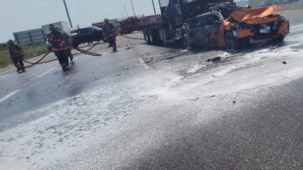 Highway 410 collision