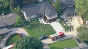 Emergency crews are on the scene of a trench rescue in Etobicoke on Tuesday, Aug. 13, 2024. (Chopper24)