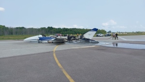 Plane crash landing