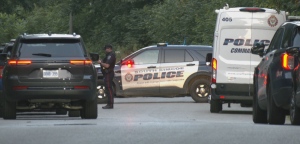 Police are on the scene of a shooting in Innisfil on Thursday, Aug. 15, 2024. (CTV News)