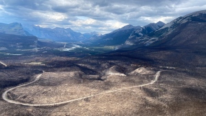 View from Maligne Valley looking towards the Athabasca Valley in Jasper National Park in August 2024. (Source: Parks Canada)