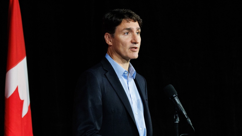 Prime Minister Justin Trudeau speaks to media at the Federal ministers cabinet retreat in Halifax, Monday, Aug. 26, 2024. THE CANADIAN PRESS/Kelly Clark