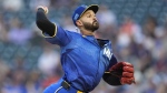 Minnesota Twins starting pitcher Pablo Lopez delivers during the first inning of a baseball game against the Toronto Blue Jays, Friday, Aug. 30, 2024, in Minneapolis. (AP Photo/Abbie Parr)