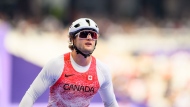 Austin Smeenk competes in the Men’s 100m T34 Final at the 2024 Paralympic Games in Paris, France on September 2, 2024. THE CANADIAN PRESS/HO-CANADIAN PARALYMPIC COMMITTEE, Angela Burger